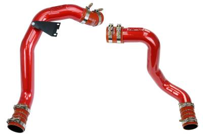HPS Performance - HPS 17-105R Red Hot/Cold Charge Pipe w/Boots for 03-07 Ford F550 6.0 Powerstroke