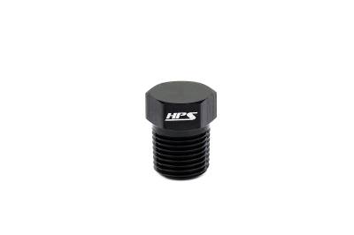 HPS Performance - HPS AN933-06 -6AN Male Fittings 1/4" NPT Plug Aluminum Black