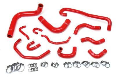HPS Performance - HPS 57-1656-RED Red Radiator/Heater Coolant Hose Kit for 89-92 Toyota 4Runner