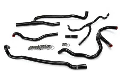 HPS Performance - HPS 57-1660-BLK Black Heater Coolant Hose Kit for 16-20 Chevy Camaro SS Coupe V8