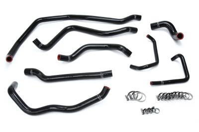 HPS Performance - HPS 57-1666-BLK Black Radiator Hose Kit for 14-18 Polaris RZR XP 1000