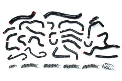 HPS Performance - HPS 57-1670-BLK Black Radiator/Heater Coolant Hose Kit for 08-16 Lexus LX570 V8