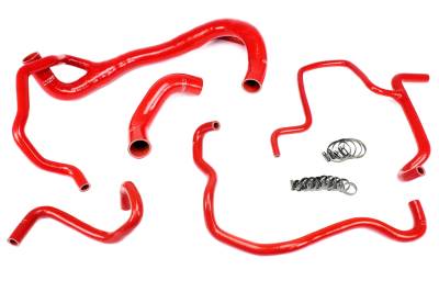 HPS Performance - HPS 57-1675-RED Red Radiator/Heater Coolant Hose Kit for 15-23 Dodge Challenger