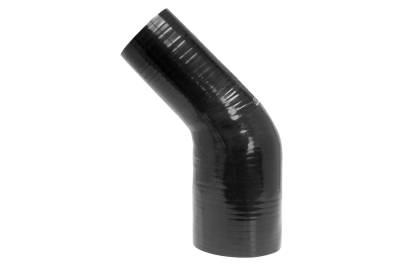 HPS Performance - HPS HTSER45-275-400-BLK 2.75" To 4" 70mm-102mm ID ELB Coupler Hose Black 45-DEG