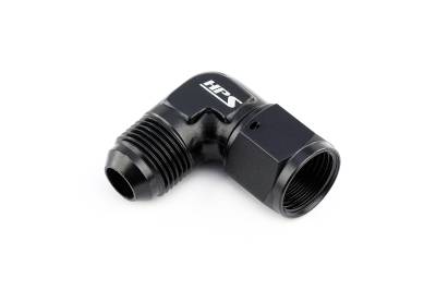HPS Performance - HPS AN9211-6 -6 AN Male To Female Swivel Adapter Aluminum Black 90-DEGree