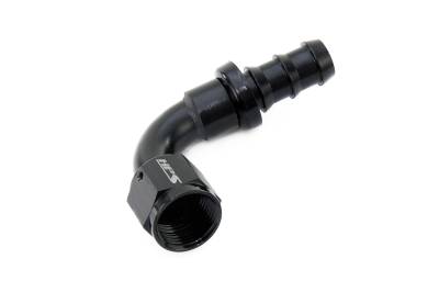 HPS Performance - HPS 150-9010 Push-On Hose End To AN -10 Female Aluminum Black 90-DEG