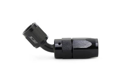 HPS Performance - HPS 250-4504 Compression DBL Swivel Hose End To AN -4 Female Alum Black 45-DEG