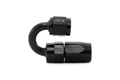 HPS Performance - HPS 250-1806 Compression DBL Swivel Hose End To AN -6 Female Alum Black 180-DEG