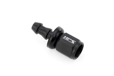 HPS Performance - HPS 150-0004 Push-On Hose End To AN -4 Female Aluminum Black Straight