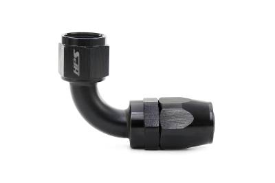 HPS Performance - HPS 250-9012 Compression DBL Swivel Hose End To AN -12 Female Alum Black 90-DEG