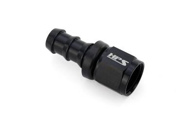 HPS Performance - HPS 150-0008 Push-On Hose End To AN -8 Female Aluminum Black Straight