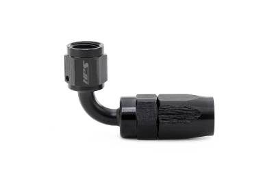 HPS Performance - HPS 250-9008 Compression DBL Swivel Hose End To AN -8 Female Alum Black 90-DEG