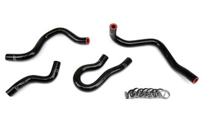 HPS Performance - HPS 57-1769-BLK Black Heater Coolant Hose Kit for 99-00 Honda Civic Si B16 1.6L