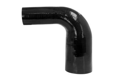 HPS Performance - HPS HTSER90-200-225-BLK 2" To 2.25" 51mm-57mm ID Elbow Reducer Hose Black 90-DEG