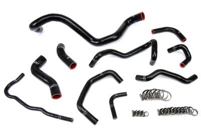 HPS Performance - HPS 57-1838-BLK Coolant Hose Kit for 99-06 Volkswagen Golf/GTI MK4 1.8T MT