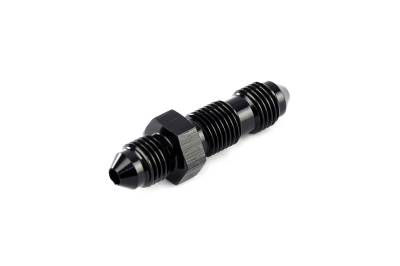HPS Performance - HPS AN832-3 -3AN Male To Male Bulkhead Adapter Straight Black