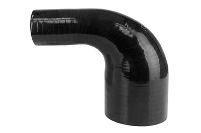HPS Performance - HPS HTSER90-250-350-BLK 2.5" To 3.5" 63mm-89mm ID ELB Reducer Hose Black 90-DEG