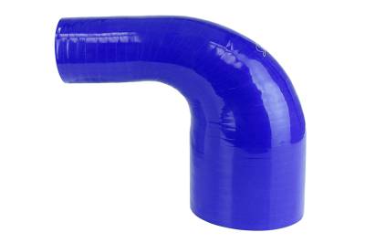 HPS Performance - HPS HTSER90-250-350-BLUE 2.5" To 3.5" 63mm-89mm ID ELB Reducer Hose Blue 90-DEG