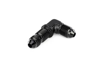 HPS Performance - HPS AN833-6 -6AN Male To Male Bulkhead Adapter Aluminum Black 90-DEGree