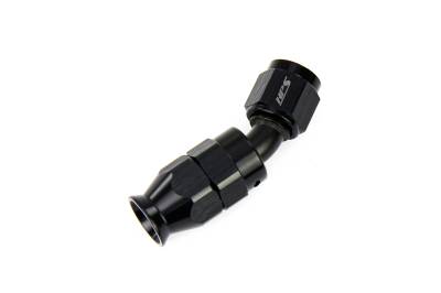 HPS Performance - HPS 350-3008 Compression Hose End To -8AN Female for SS PTFE Alum Black 30-DEG