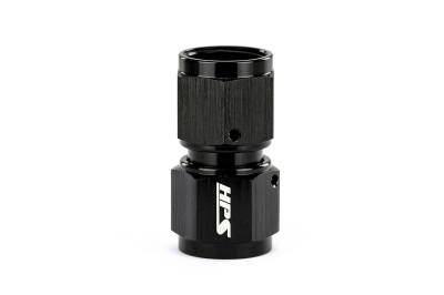 HPS Performance - HPS AN9001-06 -6AN Female To Female Swivel Coupling Adapter Straight Black