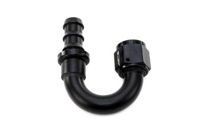 HPS Performance - HPS 150-1812 Push-On Hose End To AN -12 Female Aluminum Black 180-DEG
