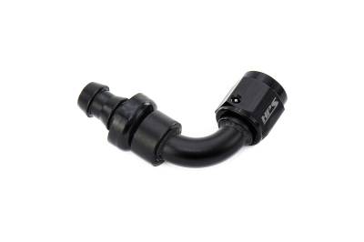 HPS Performance - HPS 150-6004 Push-On Hose End To AN -4 Female Aluminum Black 60-DEG