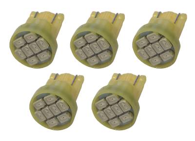 Pacer Performance - Pacer 20-100 Replacement To T-10 Amber LED 5 Bulb Kit