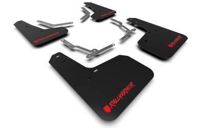 Rally Armor - Rally Armor MF27-UR-BLK/RD-X Black Mud Flap Altered Font Red Logo