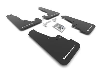 Rally Armor - Rally Armor MF55-UR-BLK/WH Black Mud Flap White Logo