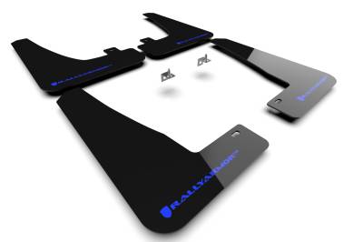 Rally Armor - Rally Armor MF102-UR-BLK/BL Black Mud Flap Blue Logo