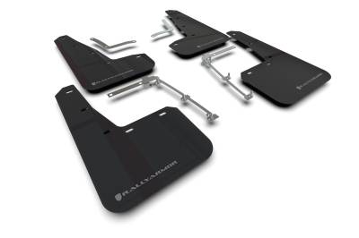 Rally Armor - Rally Armor MF74-UR-BLK/GRY Black Mud Flap Grey Logo