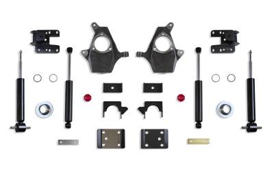 MaxTrac - MaxTrac K331336S Adjustable 3/5" Or 4/6" Lowering Kit for 07-16 GM 1500 2WD/4WD
