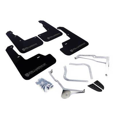 Rally Armor - Rally Armor MF32-UR-BLK/GRY-X Black Mud Flap Altered Font Grey Logo