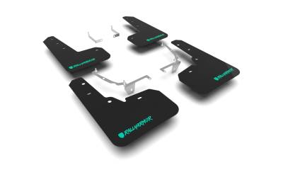 Rally Armor - Rally Armor MF26-UR-BLK/TL-X Black Mud Flap Altered Font Teal Logo