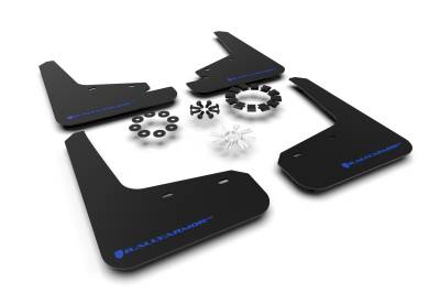 Rally Armor - Rally Armor MF72-UR-BLK/BL Black Mud Flap Blue Logo