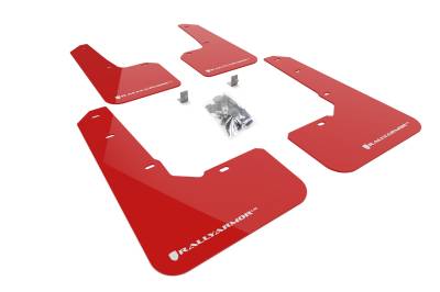Rally Armor - Rally Armor MF76-UR-RD/WH Red Mud Flap White Logo