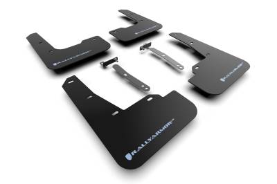 Rally Armor - Rally Armor MF79-UR-BLK-PBL Black Mud Flap Light Blue Logo