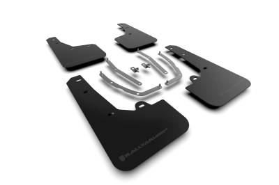 Rally Armor - Rally Armor MF75-UR-BLK-MBK Black Mud Flap Metallic Black Logo
