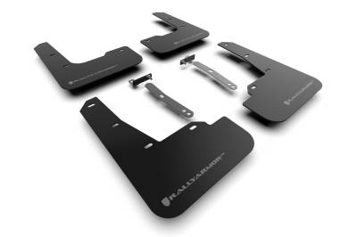 Rally Armor - Rally Armor MF79-UR-BLK-GRY Black Mud Flap Grey Logo