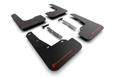 Rally Armor - Rally Armor MF79-UR-BLK-RD Black Mud Flap Red Logo
