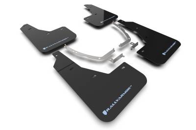 Rally Armor - Rally Armor MF87-UR-BLK-PBL Black Mud Flap Light Blue Logo