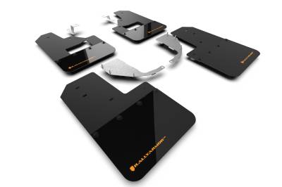 Rally Armor - Rally Armor MF85-RB-ST-COR Black Mud Flap/Cy Orange Logo for 21-25 Ford Bronco
