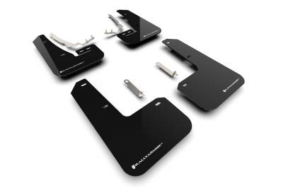 Rally Armor - Rally Armor MF80-UR-BLK/WH Black Mud Flap White Logo