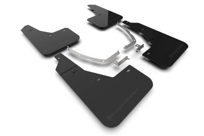 Rally Armor - Rally Armor MF87-UR-BLK-MBK Black Mud Flap Metallic Black Logo
