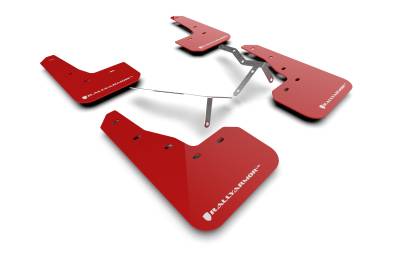 Rally Armor - Rally Armor MF90-UR-RD/WH Red Mud Flap White Logo