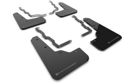 Rally Armor - Rally Armor MF86-UR-BLK-GRY Black Mud Flap Grey Logo