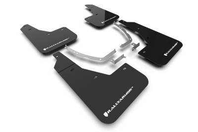Rally Armor - Rally Armor MF87-UR-BLK-WH Black Mud Flap White Logo