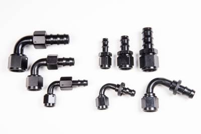 RADIUM Engineering - RADIUM Engineering 14-0204 PUSHLOK Hose END 6AN 120DEG