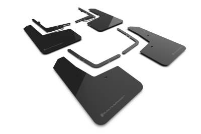 Rally Armor - Rally Armor MF73-UR-BLK-DGRY Black Mud Flap Dark Grey Logo